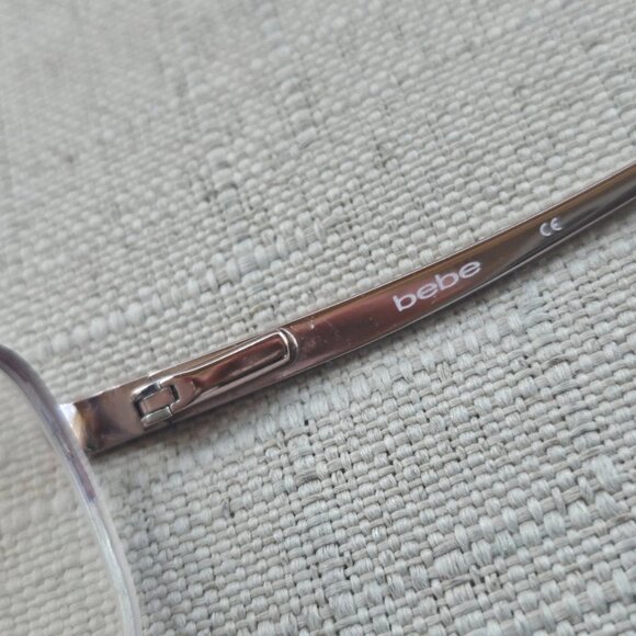 Bebe Women Glasses Frame Shiny Rose Gold Half Rim Eye Wear BB5107 Over The Top - Picture 12 of 13